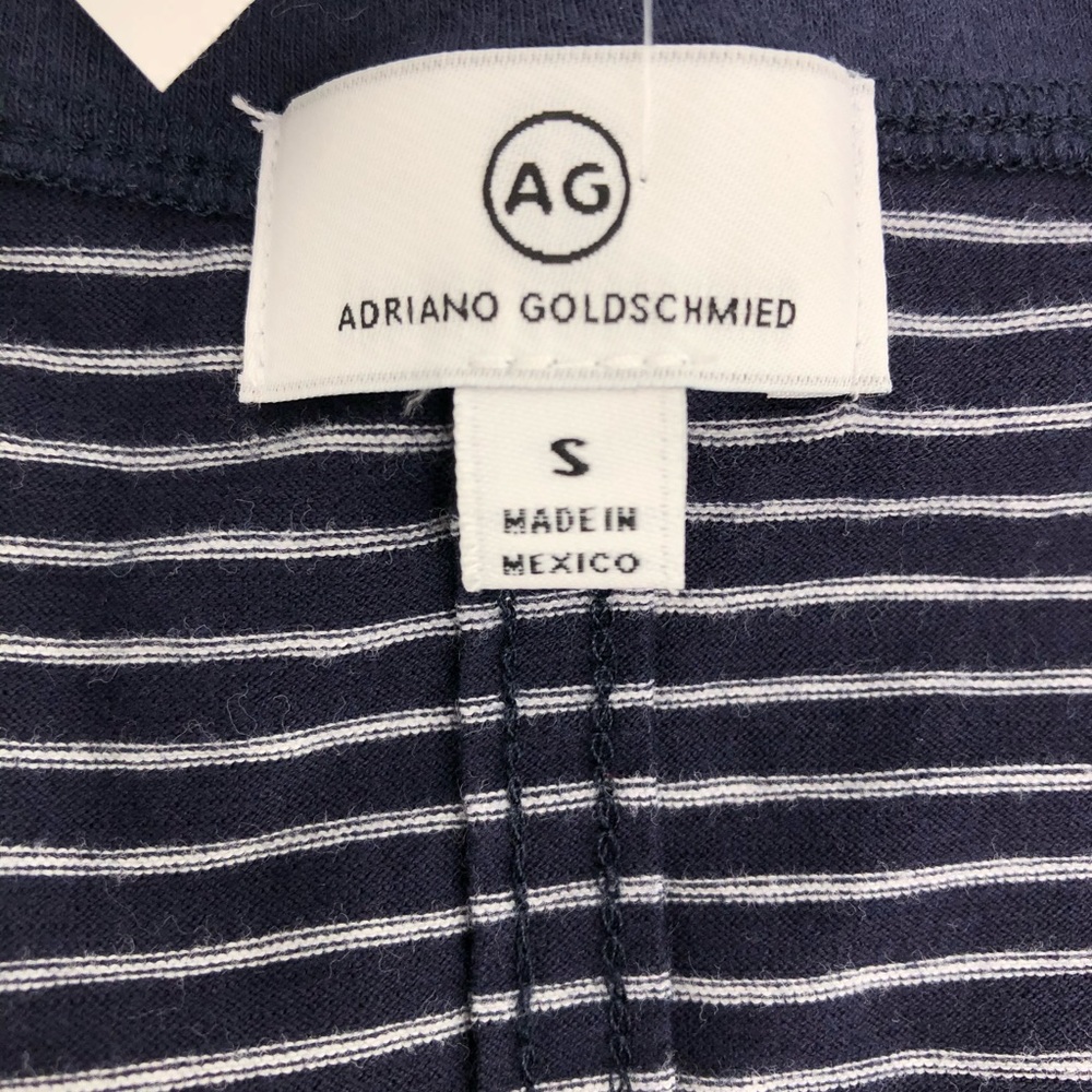AG Adriano Goldschmied Blue Striped Muscle Tee - Picture 2 of 3